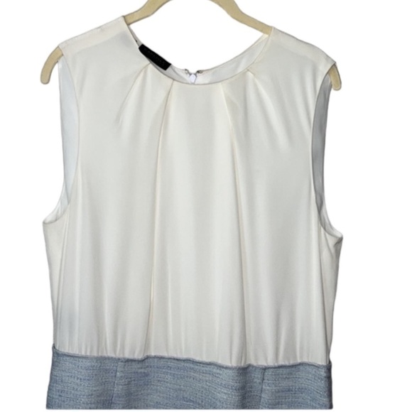 Carlisle Collection Brook Tweed Silk Linen With Ivory Bodice Dress Size 12 - Picture 3 of 9